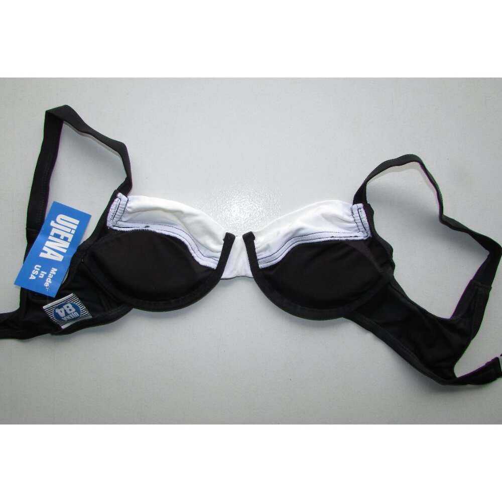 UJENA Black White Underwire Bikini Top - Med - Picture 7 of 9